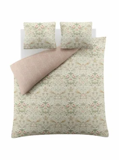 Strawberry Thief -satiinipussilakanasetti