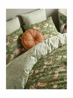 Strawberry Thief -satiinipussilakanasetti