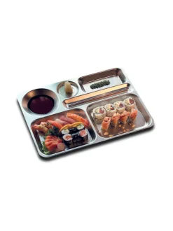 Sushisetti - lohkolautanen/tarjotin ja syömäpuikot