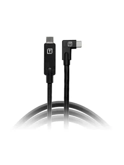 Tether Tools TetherPro (4,6m) USB Type-C to USB Type-C kulmamallinen kaapeli - Musta