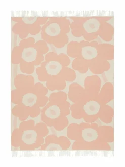 Unikko-villa-puuvillahuopa 130 x 180 cm